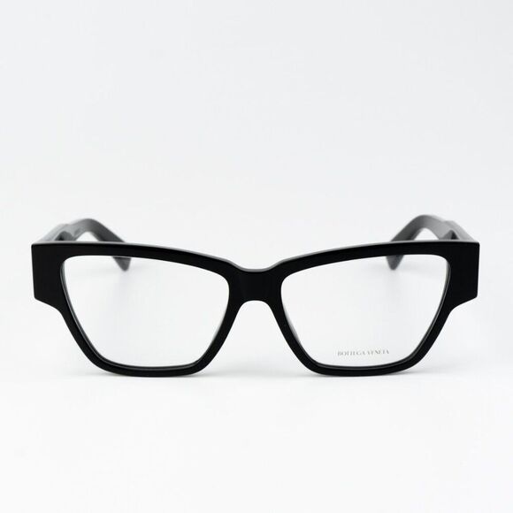 NEW Bottega Veneta BV1288O 001 Black Cat Eye Unisex Eyeglasses - Picture 1 of 10